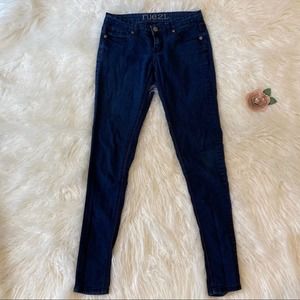 Rue21 Size 3/4 Long Super Skinny Jegging Dark Wash